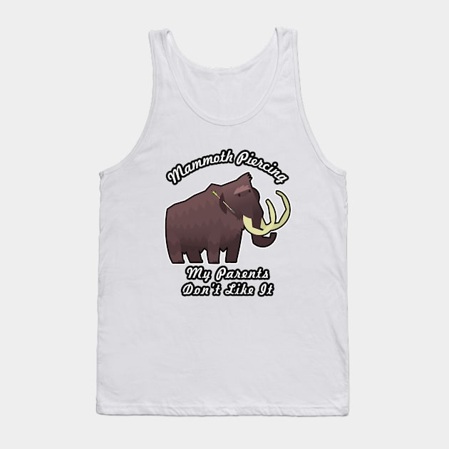 🦖 Rebellious Woolly Mammoth Loves His Mammoth Piercing Tank Top by Pixoplanet